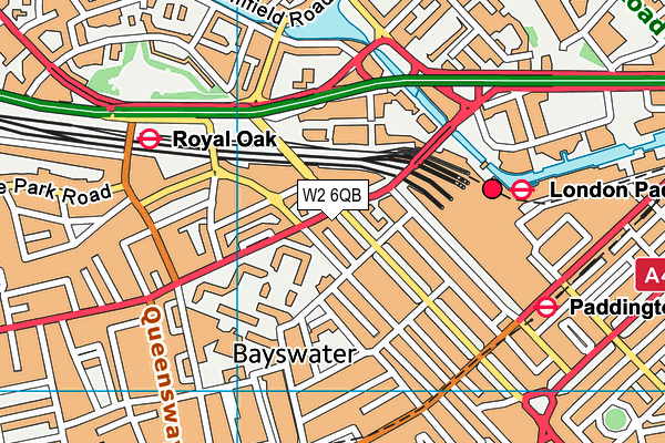 W2 6QB map - OS VectorMap District (Ordnance Survey)