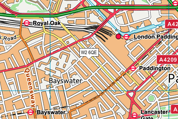 W2 6QE map - OS VectorMap District (Ordnance Survey)