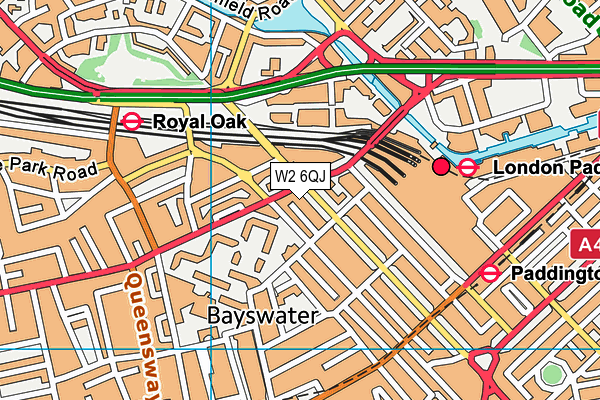 W2 6QJ map - OS VectorMap District (Ordnance Survey)