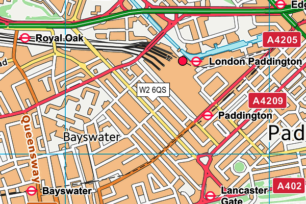 W2 6QS map - OS VectorMap District (Ordnance Survey)