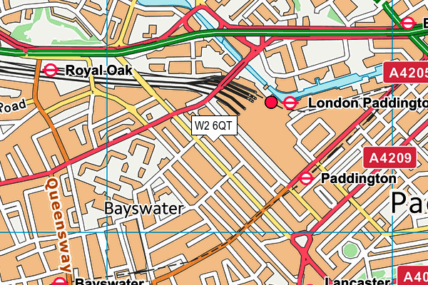 W2 6QT map - OS VectorMap District (Ordnance Survey)