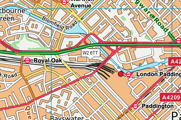 W2 6TT map - OS VectorMap District (Ordnance Survey)