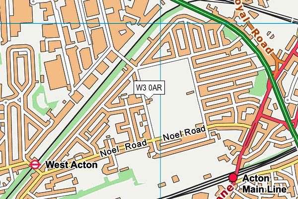 W3 0AR map - OS VectorMap District (Ordnance Survey)