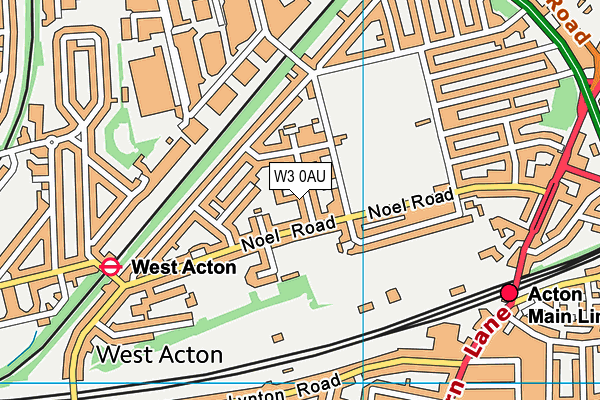 W3 0AU map - OS VectorMap District (Ordnance Survey)