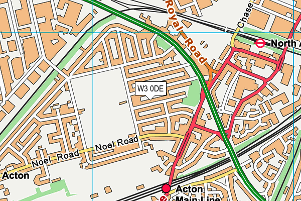 W3 0DE map - OS VectorMap District (Ordnance Survey)