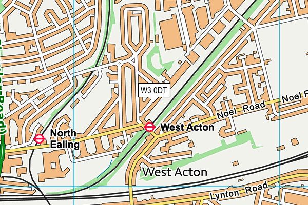 W3 0DT map - OS VectorMap District (Ordnance Survey)