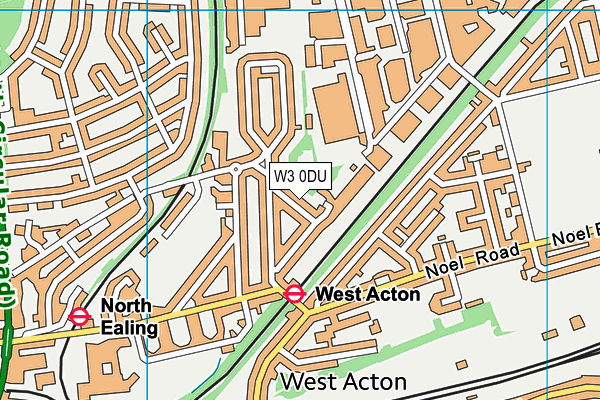 W3 0DU map - OS VectorMap District (Ordnance Survey)