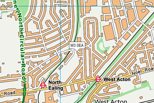 W3 0EA map - OS VectorMap District (Ordnance Survey)