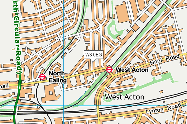 W3 0EG map - OS VectorMap District (Ordnance Survey)