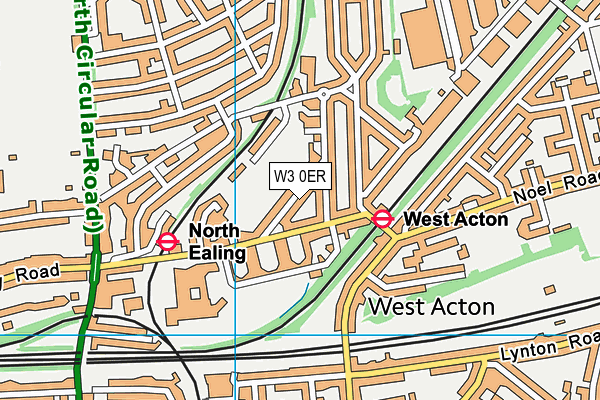 W3 0ER map - OS VectorMap District (Ordnance Survey)