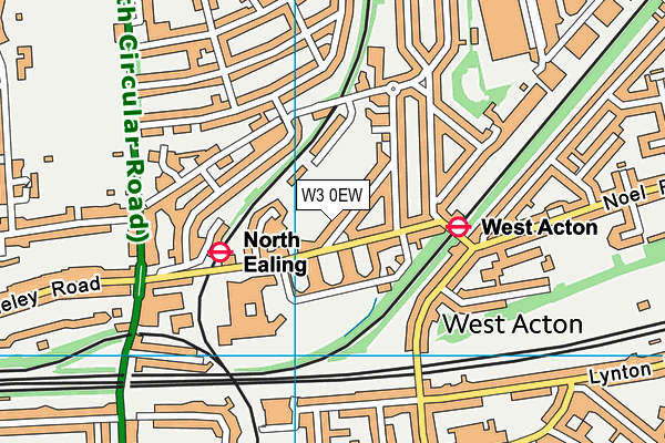 W3 0EW map - OS VectorMap District (Ordnance Survey)