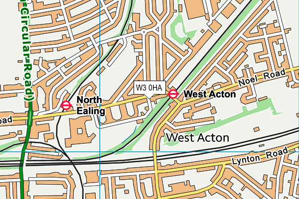 W3 0HA map - OS VectorMap District (Ordnance Survey)