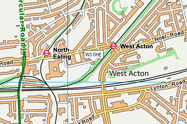 W3 0HE map - OS VectorMap District (Ordnance Survey)