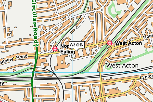 W3 0HN map - OS VectorMap District (Ordnance Survey)
