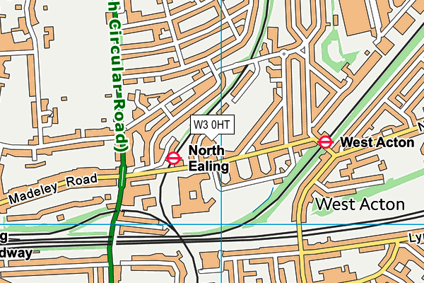 W3 0HT map - OS VectorMap District (Ordnance Survey)