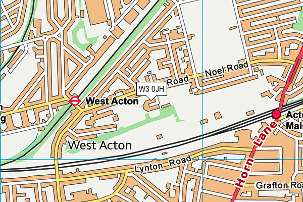 Alwyn Gardens Sports Ground map (W3 0JH) - OS VectorMap District (Ordnance Survey)