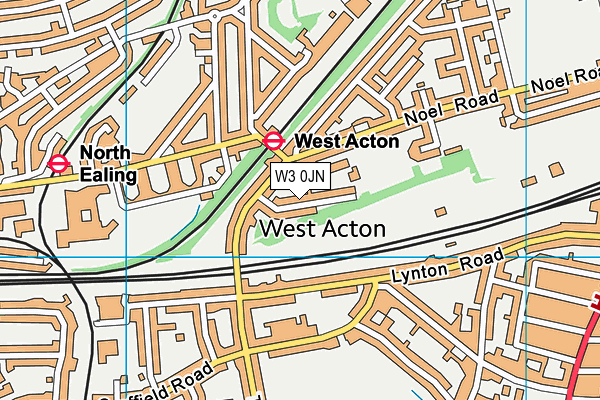 W3 0JN map - OS VectorMap District (Ordnance Survey)