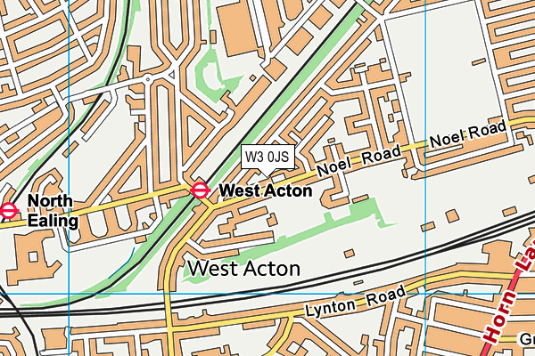W3 0JS map - OS VectorMap District (Ordnance Survey)