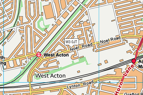 W3 0JT map - OS VectorMap District (Ordnance Survey)