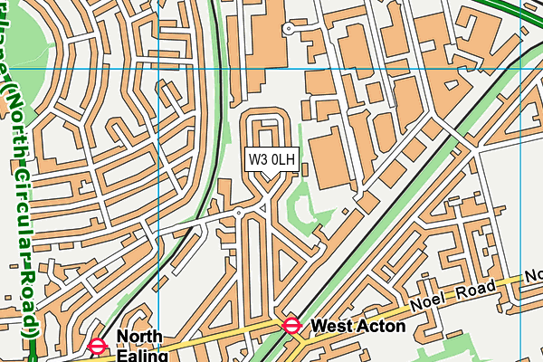 W3 0LH map - OS VectorMap District (Ordnance Survey)