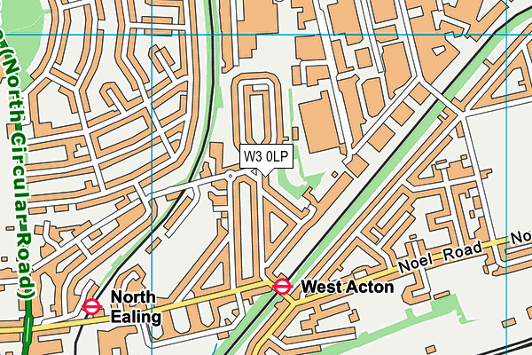 W3 0LP map - OS VectorMap District (Ordnance Survey)