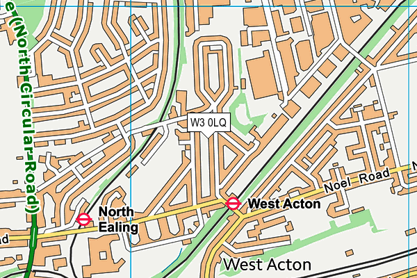 W3 0LQ map - OS VectorMap District (Ordnance Survey)