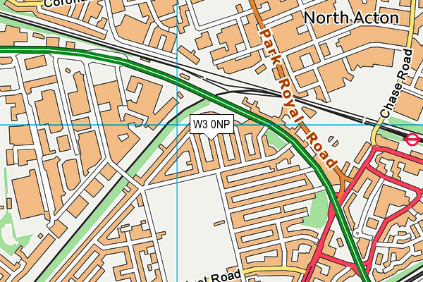 W3 0NP map - OS VectorMap District (Ordnance Survey)