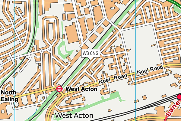 W3 0NS map - OS VectorMap District (Ordnance Survey)