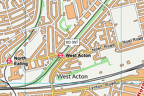 W3 0NT map - OS VectorMap District (Ordnance Survey)