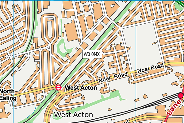 W3 0NX map - OS VectorMap District (Ordnance Survey)