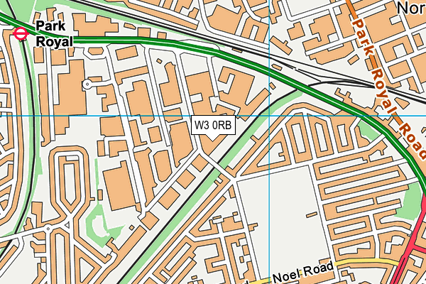 W3 0RB map - OS VectorMap District (Ordnance Survey)