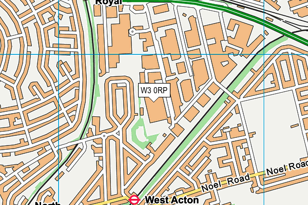 W3 0RP map - OS VectorMap District (Ordnance Survey)