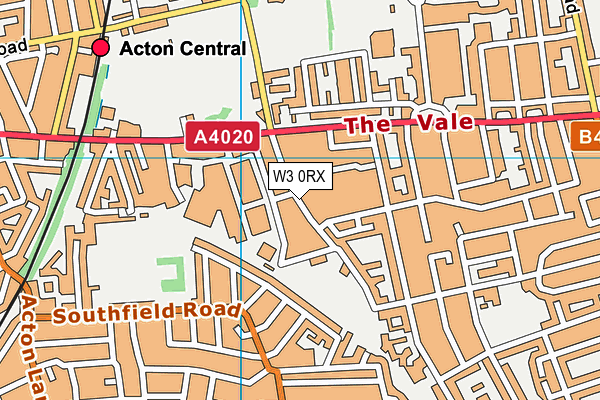 W3 0RX map - OS VectorMap District (Ordnance Survey)