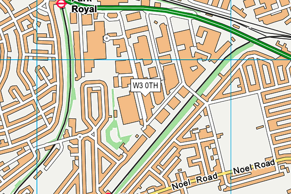 W3 0TH map - OS VectorMap District (Ordnance Survey)