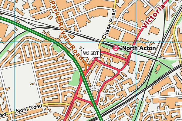 Igym London map (W3 6DT) - OS VectorMap District (Ordnance Survey)