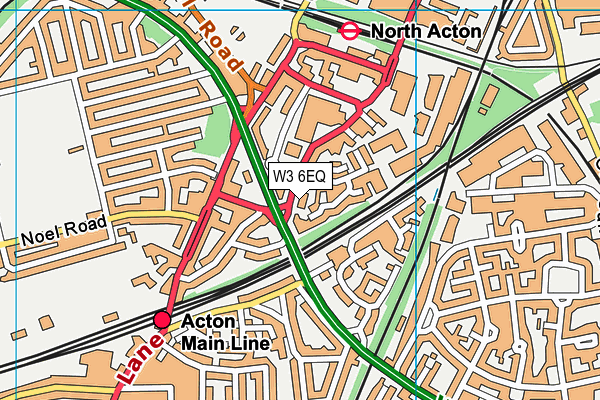 W3 6EQ map - OS VectorMap District (Ordnance Survey)