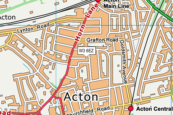 W3 6EZ map - OS VectorMap District (Ordnance Survey)