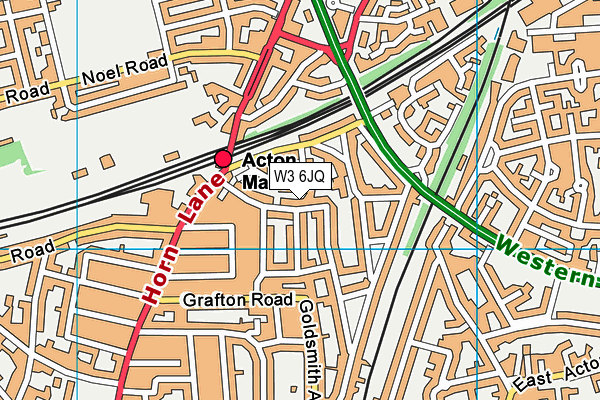 W3 6JQ map - OS VectorMap District (Ordnance Survey)