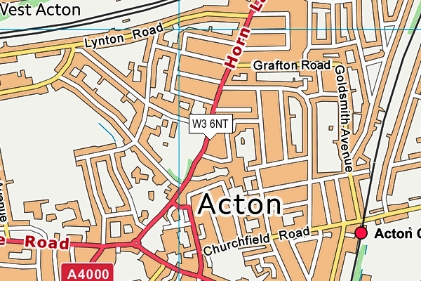 W3 6NT map - OS VectorMap District (Ordnance Survey)