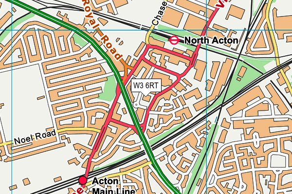 W3 6RT map - OS VectorMap District (Ordnance Survey)