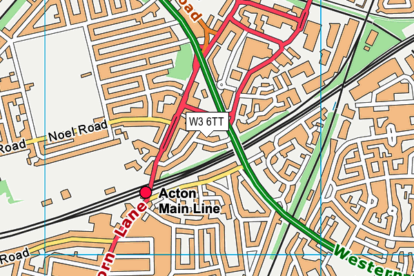 W3 6TT map - OS VectorMap District (Ordnance Survey)