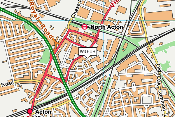 W3 6UH map - OS VectorMap District (Ordnance Survey)