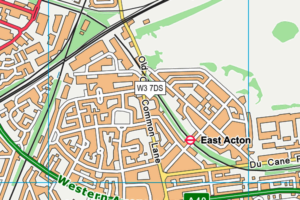 W3 7DS map - OS VectorMap District (Ordnance Survey)