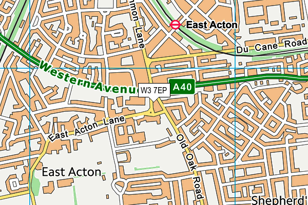 W3 7EP map - OS VectorMap District (Ordnance Survey)