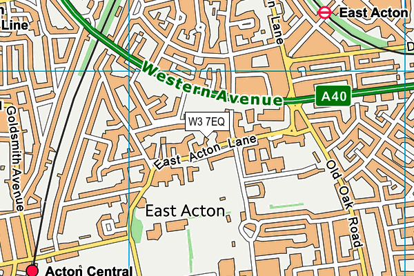 W3 7EQ map - OS VectorMap District (Ordnance Survey)