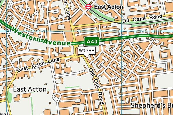 W3 7HE map - OS VectorMap District (Ordnance Survey)