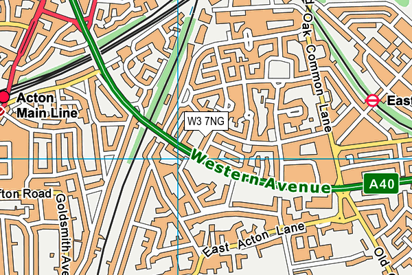W3 7NG map - OS VectorMap District (Ordnance Survey)