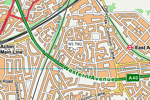 W3 7NQ map - OS VectorMap District (Ordnance Survey)