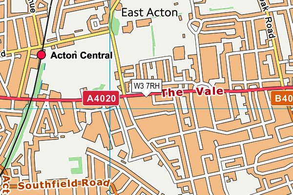 W3 7RH map - OS VectorMap District (Ordnance Survey)