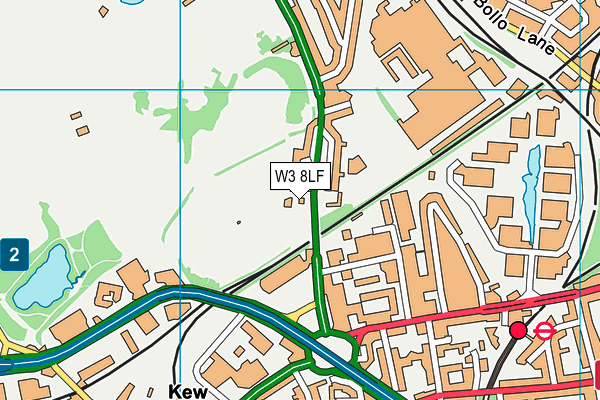 W3 8LF map - OS VectorMap District (Ordnance Survey)